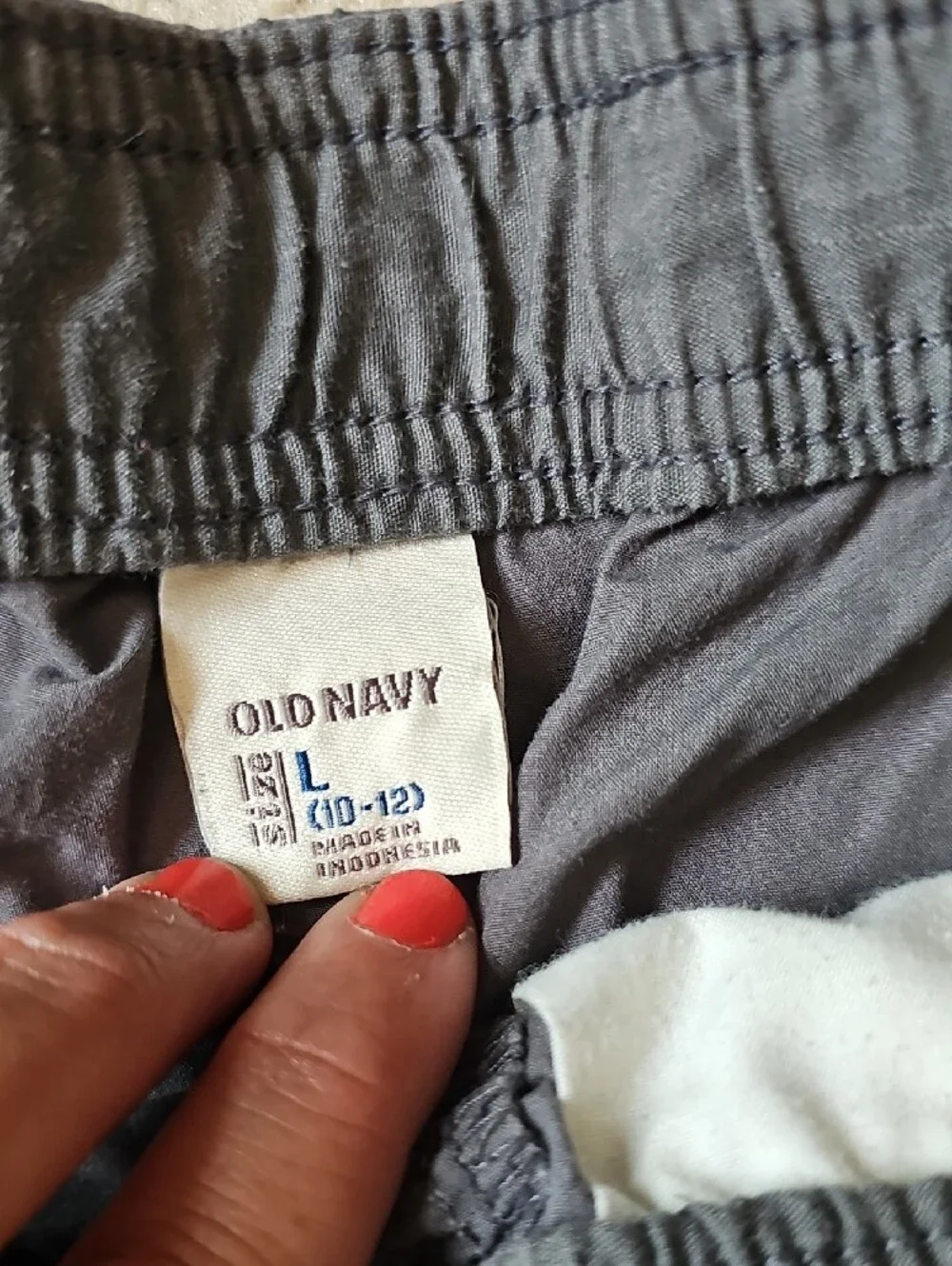 Old Navy Gray Cargo Drawstring Shorts